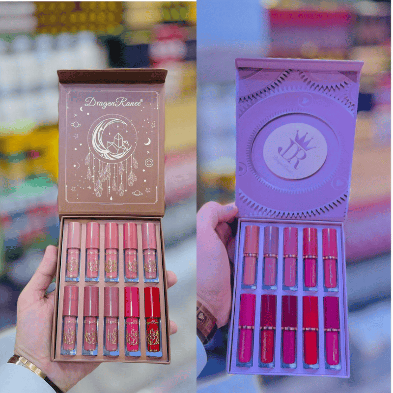 DRAGON RANEE 10 IN 1 Matte & Nude LIPGLOSS  PACK