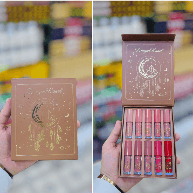 DRAGON RANEE 10 IN 1 Matte & Nude LIPGLOSS  PACK